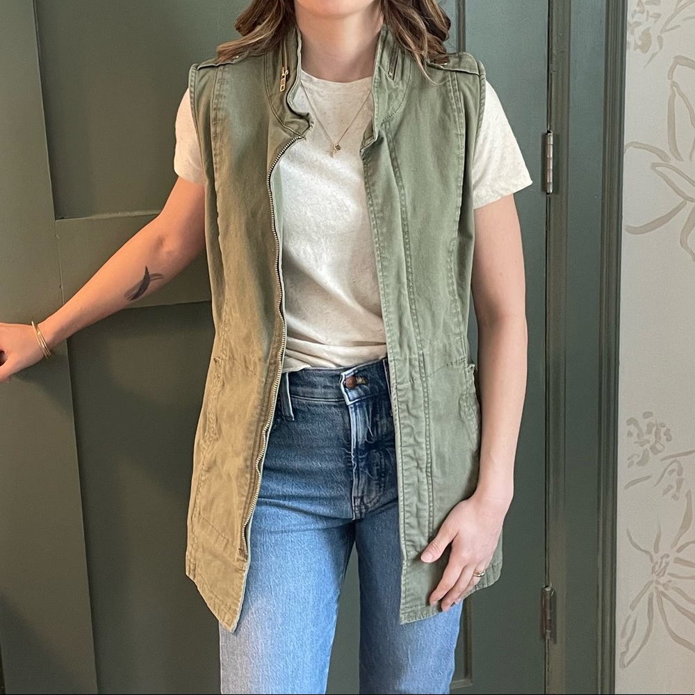 Green Denim vest